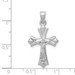 14K White Gold Reversible Crucifix /Cross Pendant 30mm length - (A84-222)