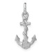 14K White Gold Solid Polished Diamond-cut 3-Dimensional Anchor Charm - (A84-262) 14K White Gold Solid Polished Diamond-cut 3-Dimensional Anchor Charm - (A84-262)