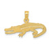 14K Yellow Gold Textured Alligator Pendant - (A84-328) 14K Yellow Gold Textured Alligator Pendant - (A84-328)