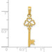 14K Yellow Gold Solid Polished 3-Dimensional Key Charm - (A84-335) 14K Yellow Gold Solid Polished 3-Dimensional Key Charm - (A84-335)