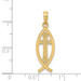 14K Yellow Gold Ichthus Fish Pendant - (A84-555) 14K Yellow Gold Ichthus Fish Pendant - (A84-555)