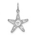 14K White Gold Polished 3-Dimensional Starfish Pendant - (A84-701) 14K White Gold Polished 3-Dimensional Starfish Pendant - (A84-701)