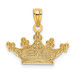 14K Yellow Gold and Rhodium Crown Pendant - (A84-913) 14K Yellow Gold and Rhodium Crown Pendant - (A84-913)