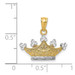 14K Yellow Gold and Rhodium Crown Pendant - (A84-913) 14K Yellow Gold and Rhodium Crown Pendant - (A84-913)