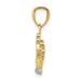 14K Yellow Gold and Rhodium Crown Pendant - (A84-913) 14K Yellow Gold and Rhodium Crown Pendant - (A84-913)