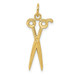 14K Yellow Gold Scissors Charm - (A85-205) 14K Yellow Gold Scissors Charm - (A85-205)