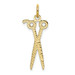 14K Yellow Gold Scissors Charm - (A85-205) 14K Yellow Gold Scissors Charm - (A85-205)