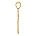 14K Yellow Gold Diamond-cut Key Pendant - (A85-291)