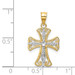14K Yellow Gold Two-tone Diamond-cut Cross Pendant 18mm length - (A85-321) 14K Yellow Gold Two-tone Diamond-cut Cross Pendant 18mm length - (A85-321)