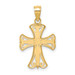 14K Yellow Gold Two-tone Diamond-cut Cross Pendant 18mm length - (A85-321) 14K Yellow Gold Two-tone Diamond-cut Cross Pendant 18mm length - (A85-321)
