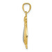 14K Yellow Gold Yellow & White Gold Polished & Textured Penguin Pendant - (A85-356) 14K Yellow Gold Yellow & White Gold Polished & Textured Penguin Pendant - (A85-356)