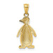 14K Yellow Gold Yellow & White Gold Polished & Textured Penguin Pendant - (A85-356) 14K Yellow Gold Yellow & White Gold Polished & Textured Penguin Pendant - (A85-356)