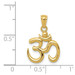14K Yellow Gold Polished Om Symbol Pendant - (A85-389)