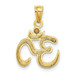 14K Yellow Gold Polished Om Symbol Pendant - (A85-389)