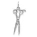 14K White Gold Scissors Charm - (A85-537)