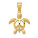 14K Yellow Gold Peace Turtle Pendant - (A85-595) 14K Yellow Gold Peace Turtle Pendant - (A85-595)