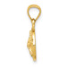 14K Yellow Gold Sand Dollar Pendant 10mm width - (A85-635)