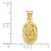 14K Yellow Gold Polished & Diamond-cut Lady of Guadalupe Oval Pendant - (A85-695) 14K Yellow Gold Polished & Diamond-cut Lady of Guadalupe Oval Pendant - (A85-695)