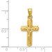 14K Yellow Gold Reversible Crucifix /Cross Pendant - (A85-723)