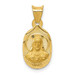 14K Yellow Gold Polished & Diamond-cut Sagrado Corazon Oval Pendant - (A85-765) 14K Yellow Gold Polished & Diamond-cut Sagrado Corazon Oval Pendant - (A85-765)