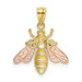 14k Yellow & Rose Gold Polished Bee Pendant - (A86-114) 14k Yellow & Rose Gold Polished Bee Pendant - (A86-114)
