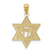 14K Two-tone Gold Two-tone Star of David with Chai Pendant - (A86-191) 14K Two-tone Gold Two-tone Star of David with Chai Pendant - (A86-191)