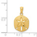 14K Yellow Gold Satin Diamond-cut Sand Dollar Pendant - (A86-273) 14K Yellow Gold Satin Diamond-cut Sand Dollar Pendant - (A86-273)