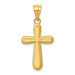 14K Yellow Gold Polished Cross Pendant - (A86-286)