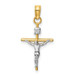 14K Two-tone Gold INRI Crucifix Pendant 25mm length - (A86-462) 14K Two-tone Gold INRI Crucifix Pendant 25mm length - (A86-462)
