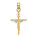 14K Two-tone Gold INRI Crucifix Pendant 25mm length - (A86-462) 14K Two-tone Gold INRI Crucifix Pendant 25mm length - (A86-462)