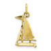 10K Yellow Gold Sailboat Charm - (A86-666) 10K Yellow Gold Sailboat Charm - (A86-666)