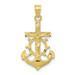 10K Yellow Gold Mariner Crucifix Pendant - (A86-724) 10K Yellow Gold Mariner Crucifix Pendant - (A86-724)