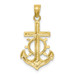 10K Yellow Gold Mariner Crucifix Pendant - (A86-724) 10K Yellow Gold Mariner Crucifix Pendant - (A86-724)