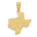 14K Yellow Gold State of Texas Pendant - (A86-757)