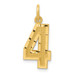 14K Yellow Gold Medium Diamond-cut Number 4 Charm - (A88-120) 14K Yellow Gold Medium Diamond-cut Number 4 Charm - (A88-120)