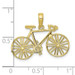 10K Yellow Gold Polished Bicycle Charm Pendant - (A88-903)