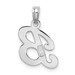 10K White Gold Polished B Script Initial Charm Pendant - (A89-116)