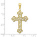 10K Yellow Gold Textured & Beaded Edge Cross Pendant - (A89-233) 10K Yellow Gold Textured & Beaded Edge Cross Pendant - (A89-233)