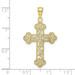 10K Yellow Gold Textured & Beaded Edge Cross Pendant - (A89-233) 10K Yellow Gold Textured & Beaded Edge Cross Pendant - (A89-233)