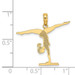 14K Yellow Gold Gymnastics Floor Charm Pendant - (A89-614)