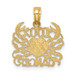 14K Yellow Gold 100% Cancer Charm Pendant - (A90-771) 14K Yellow Gold 100% Cancer Charm Pendant - (A90-771)
