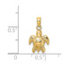 14K Yellow Gold 2-D Textured Mini SEA TURTLE Charm Pendant - (A92-185) 14K Yellow Gold 2-D Textured Mini SEA TURTLE Charm Pendant - (A92-185)