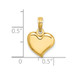 14K Yellow Gold 2-D & Polished Teardrop Heart Charm Pendant - (A92-355)