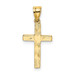 14K Yellow Gold Polished and Engraved Cross With Heart Center Charm Pendant - (A93-424) 14K Yellow Gold Polished and Engraved Cross With Heart Center Charm Pendant - (A93-424)