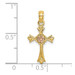 14K Two-Tone Gold Cross With Flower Charm Pendant - (A94-175) 14K Two-Tone Gold Cross With Flower Charm Pendant - (A94-175)