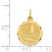 14K Yellow Gold #1 Grandpa Disc Charm Pendant - (A98-559)