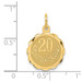 14K Yellow Gold Happy 20th Anniversary Charm Pendant - (A98-655)