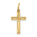 14K Yellow Gold Laser Designed Cross Charm 21mm length - (B11-128) 14K Yellow Gold Laser Designed Cross Charm 21mm length - (B11-128)