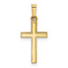 14K Yellow Gold Small Hollow Cross Charm - (B11-166)