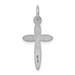 14K White Gold Laser Designed Cross Charm 21mm length - (B11-219) 14K White Gold Laser Designed Cross Charm 21mm length - (B11-219)